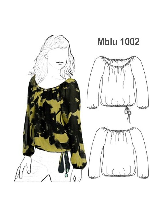 BLUSA ESCOTE AMPLIO MUJER, RECOGIDO CUEL