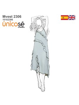 MOLDE VESTIDO MIDI MUJER 2306