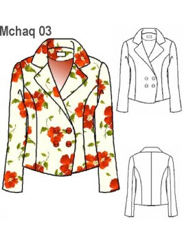 CHAQUETA ENTALLADA MUJER, MANGA SASTRE.