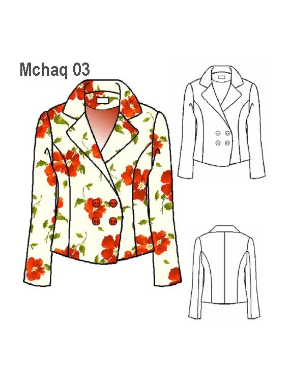 CHAQUETA ENTALLADA MUJER, MANGA SASTRE.