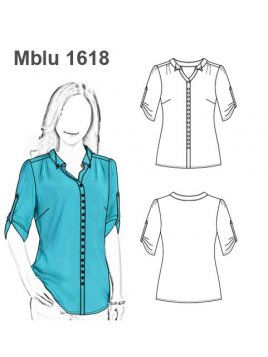 BLUSA CUELLO PALOMA MANGA 3/4 MUJER