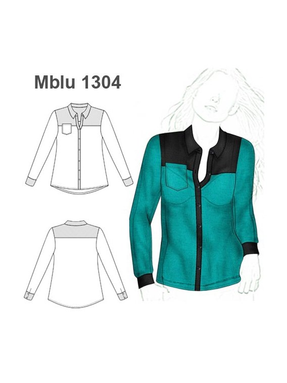 BLUSA CAMISERA BICOLOR