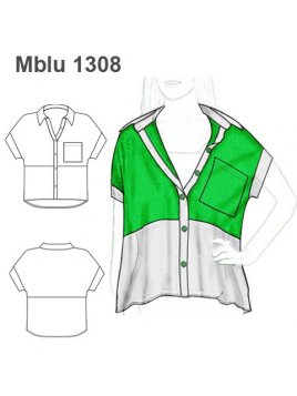 BLUSA CAMISERA CORTE HORIZONTAL