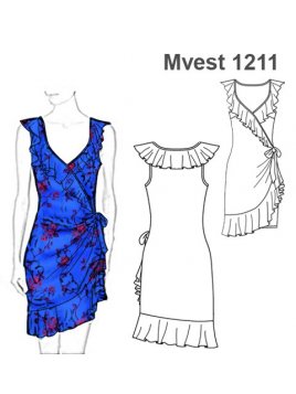 VESTIDO CON VUELOS Y AMARRA