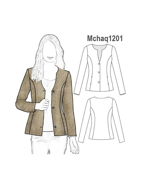 CHAQUETA SIN CUELLO 