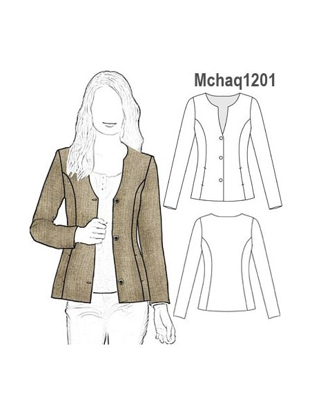CHAQUETA SIN CUELLO 