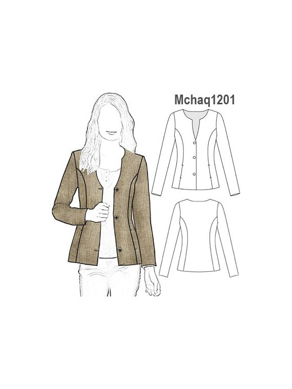 CHAQUETA SIN CUELLO 