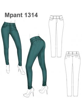 PANTALON PUSH UP, TIRO MEDIO, PITILLO