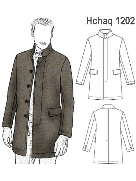 CHAQUETA LARGA CUELLO MAO