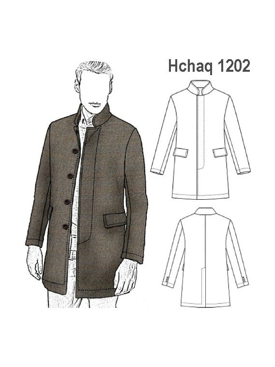 CHAQUETA LARGA CUELLO MAO
