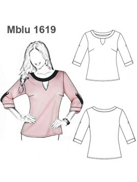 BLUSA CERRADA MANGA 3/4 MUJER