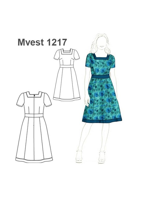 VESTIDO ESCOTE CUADRADO