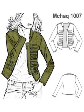 CHAQUETA MILITAR MUJER, SIN FORRO INTERI