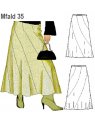 FALDA CORTES DIAGONALES MUJER.