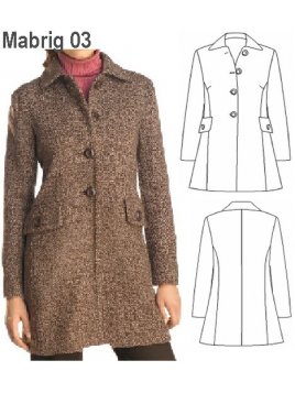 ABRIGO ABOTONADURA SIMPLE MUJER