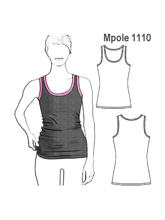 CAMISETA MUJER CON VIVO DE TELA IGUAL O