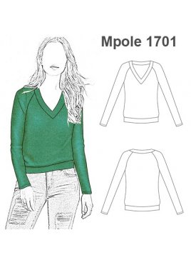 POLERA REMERA RAGLAN ESCOTE V MUJER