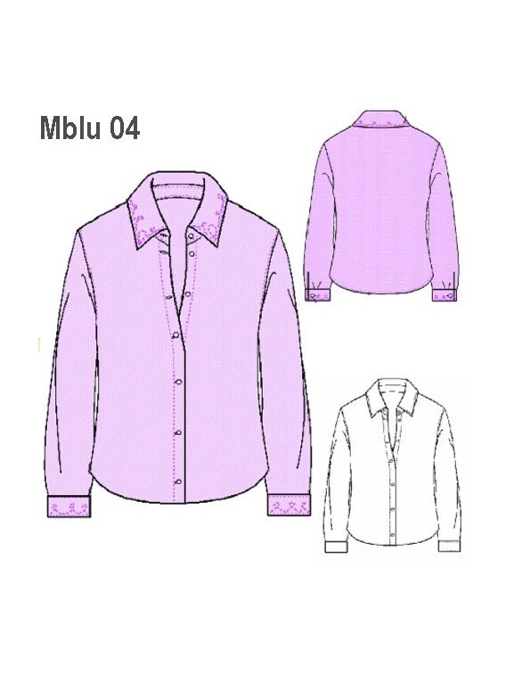 BLUSA SEÑORA, SIN PINZAS, MANGA LARGA.