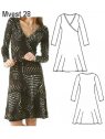 VESTIDO CRUZADO MANGA LARGA MUJER.