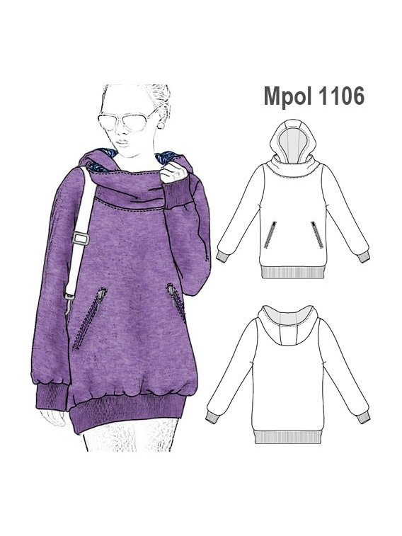 POLERON MODA MUJER, CUELLO AMPLIO 
