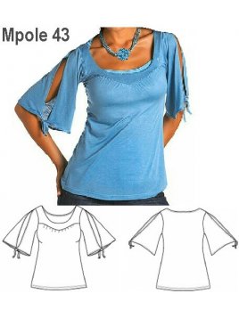 POLERA MANGA ANCHA MUJER 0943