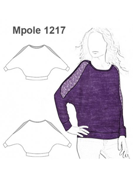 POLERA KIMONO CON ENCAJE
