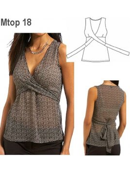 TOP AMARRADO MUJER, CORTE BAJO BUSTO.