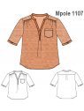 POLERA TIPO BLUSA MUJER, MANGA 3/4, RECO