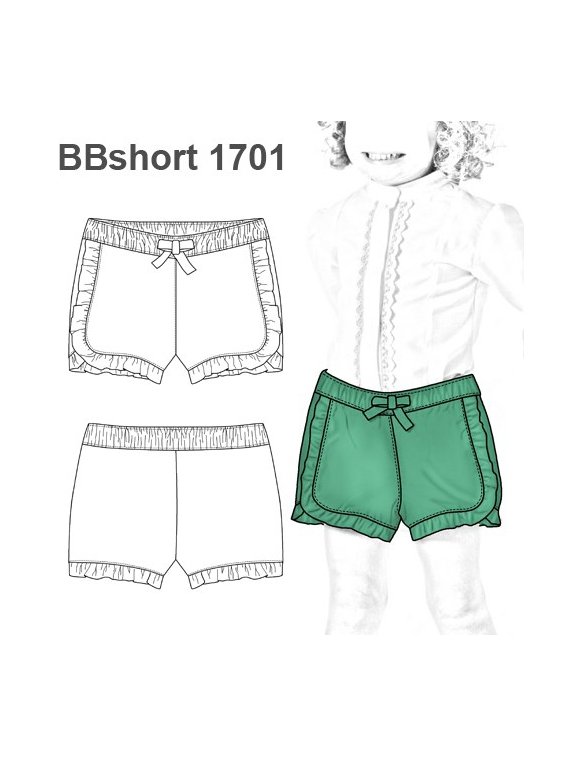 SHORT CON VUELOS BEBE 1701