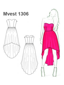 VESTIDO MULLET STRAPLESS