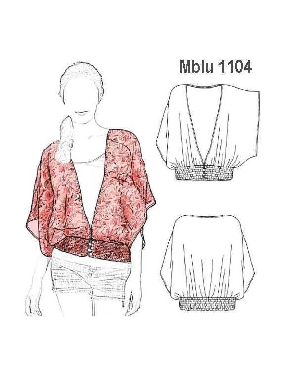 BLUSA PRETINA ELASTICADA MUJER, MANGA SI
