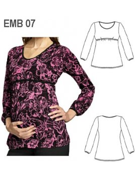 POLERA CORTE BUSTO MATERNAL, MANGA LARGA