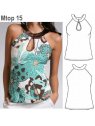 TOP MODA MUJER, APLICACION CUELLO EN RAS