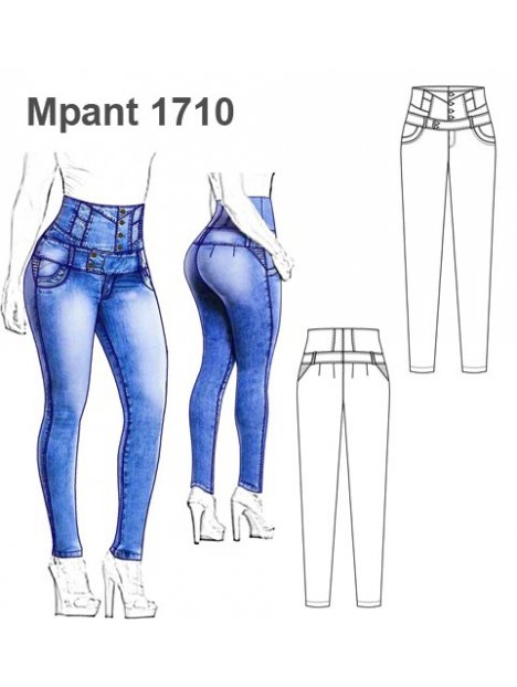 PANTALON LEVANTA COLA CINTURA ALTA