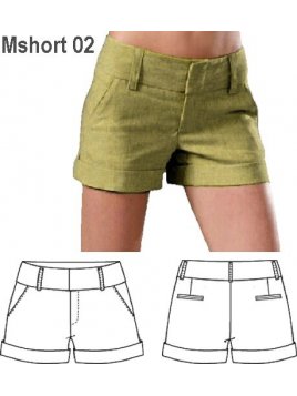 SHORT BASTILLA MUJER, BOLSILLOS DELANTER