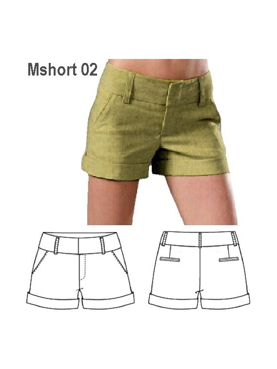 SHORT BASTILLA MUJER, BOLSILLOS DELANTER