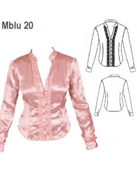 BLUSA CUELLO MAO MUJER,