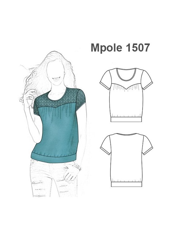 POLERA REMERA CORTE SOBRE BUSTO  MUJER
