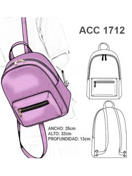 MINI MOCHILA BASICA DE 25x32CMS