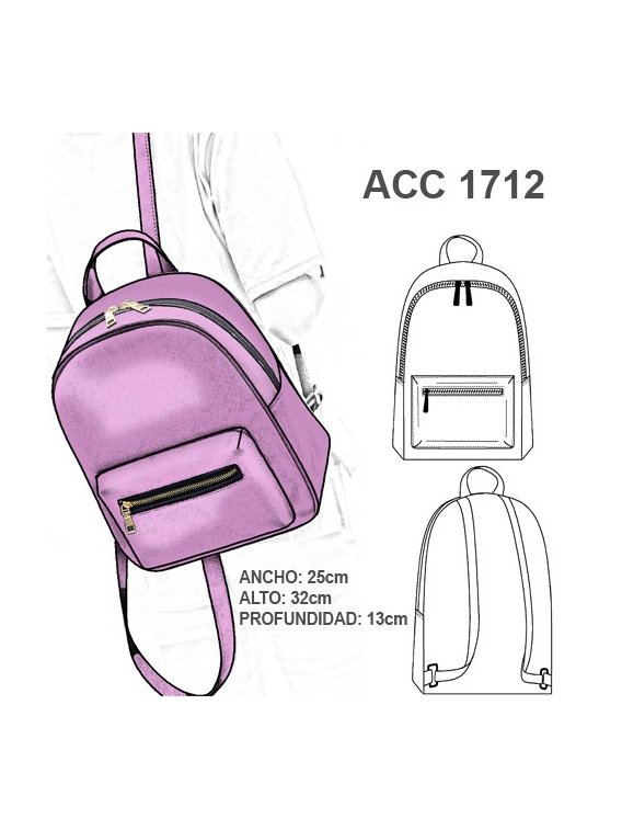 MINI MOCHILA BASICA DE 25x32CMS