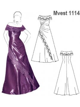 MOLDE: VESTIDO FIESTA 1114