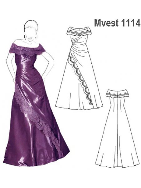 MOLDE: VESTIDO FIESTA 1114