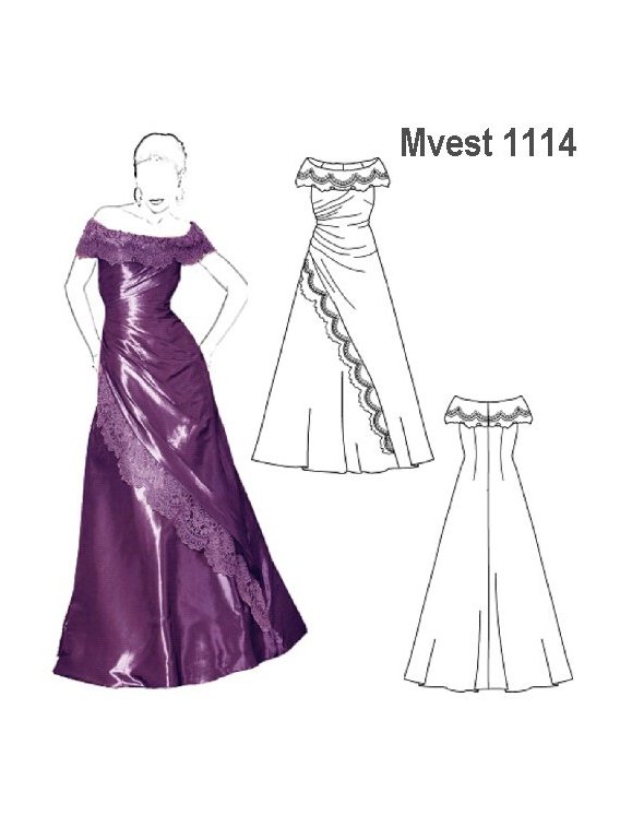 MOLDE: VESTIDO FIESTA 1114
