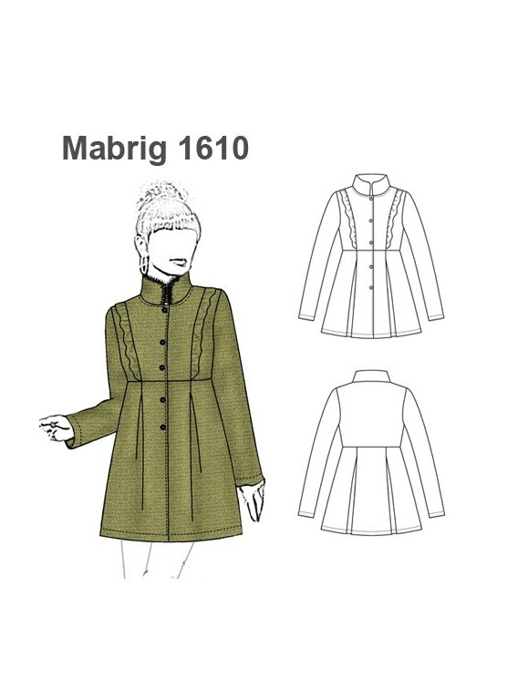 MOLDES ABRIGO TAPADO TIPO VESTIDO MUJER