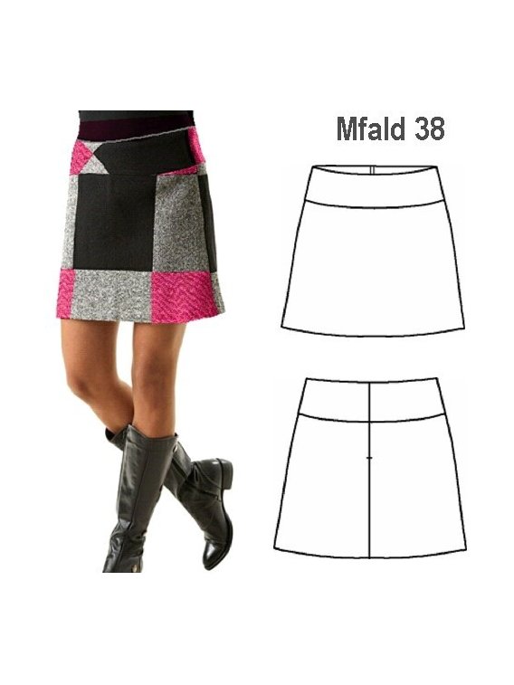 MINIFALDA PRETINA ANCHA MUJER, FORRO INT