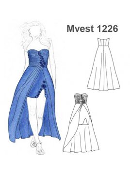 VESTIDO FIESTA MUJER 1226