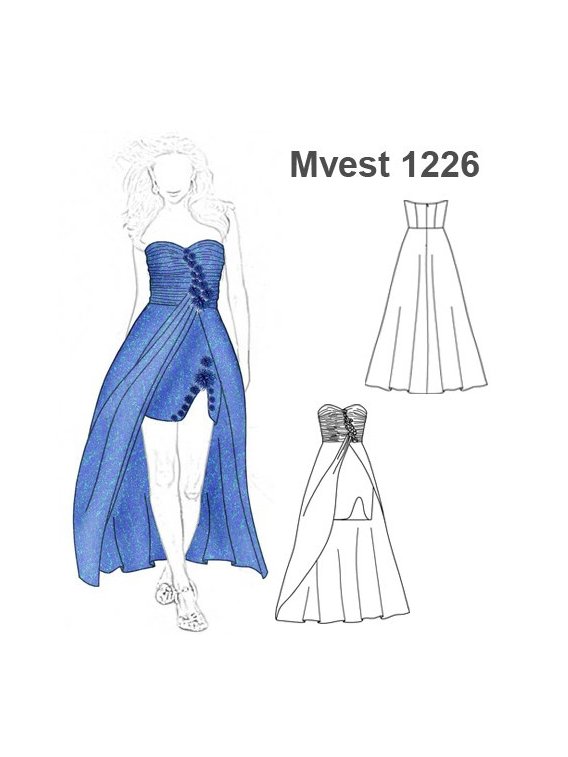 VESTIDO FIESTA MUJER 1226