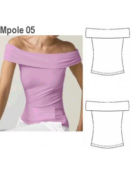 POLERA SIN HOMBROS MUJER.