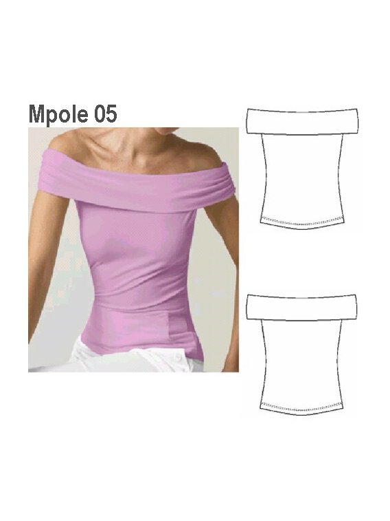 POLERA SIN HOMBROS MUJER.