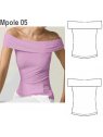 POLERA SIN HOMBROS MUJER.